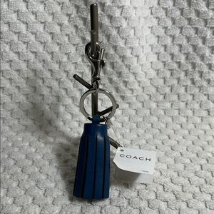 Coach Royal Blue Tassel Keychain